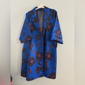 Floral Blue Coat